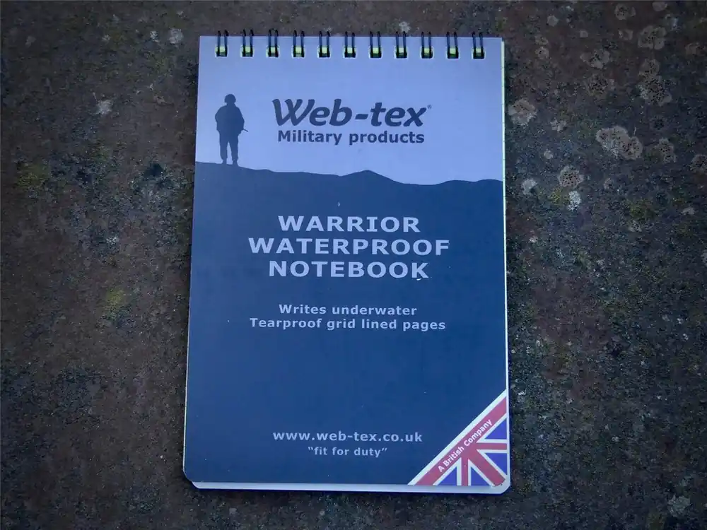 Speciální nabídka - Voděodolný zápisník Warrior Web-Tex®