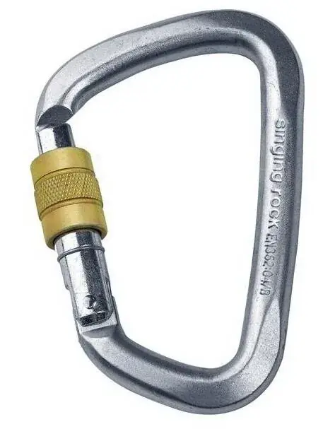 Právě přidáno | Karabina SINGING ROCK D LOCK OCEL SROUBOVACI 50KN