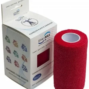 Páska tapovací KINE-MAX COHESIVE ELASTIC BAND. 10CM X 4,5M ČERV - Nízká cena