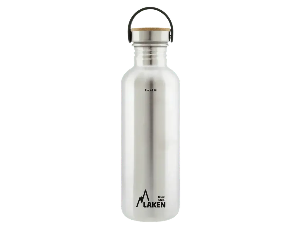 Sleva | LAKEN Láhev ocel Basic Bamboo 1000 ml ocelová