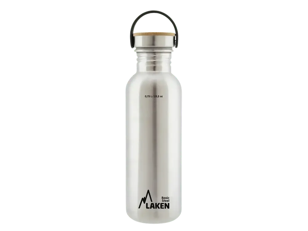 Premium | LAKEN Láhev ocel Basic Bamboo 750 ml ocelová