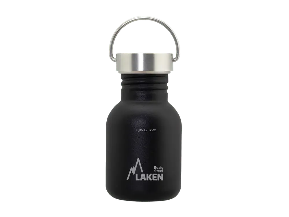 LAKEN Láhev ocel Basic Vintage 350 ml černá | Ušetřete