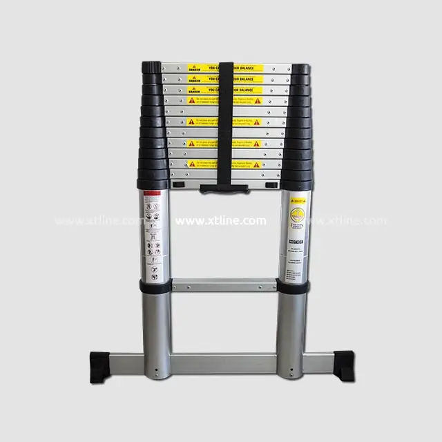 Žebřík teleskopický 3,8m, 12 příček, do 150kg, délka 86cm, šířka 50cm/ se základnou 81cm | Ihned k dispozici