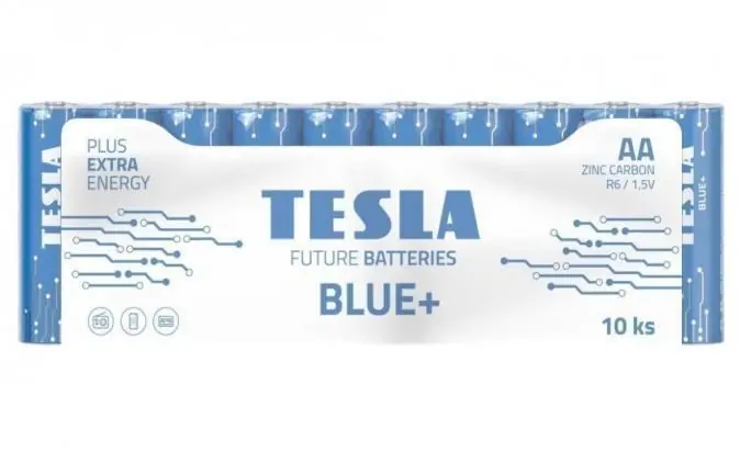 Nový produkt | Baterie AA BLUE 1,5V zinko-uhlíkové TESLA - balení 4 kusů