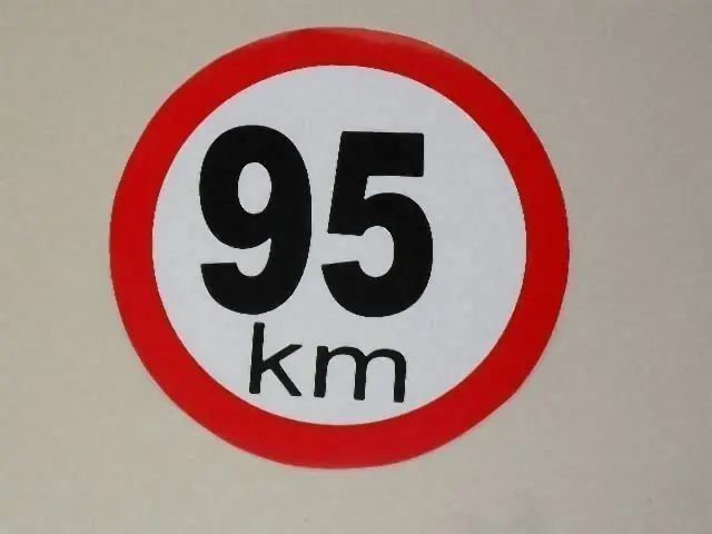 Samolepka rychlosti 95 km (průměr 180mm) | Snadné objednání