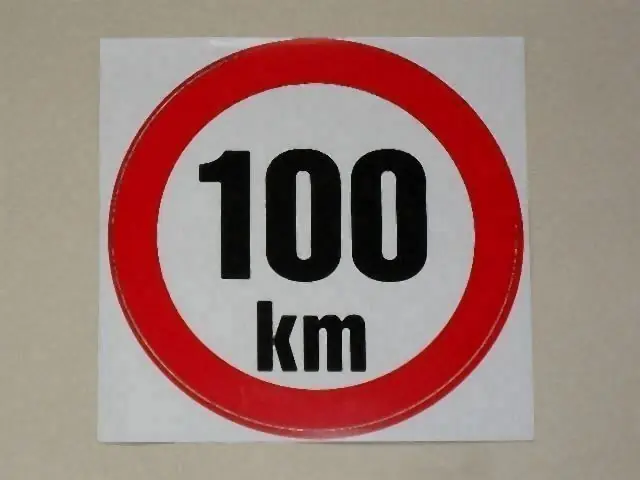 Samolepka rychlosti 100 km (průměr 190mm) | Skvělá cena
