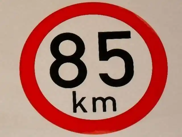 Pouze dnes - Samolepka rychlosti 85 km (průměr 190mm)