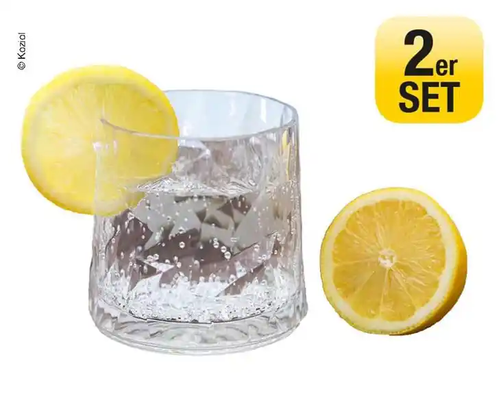 Sada 2 ks sklenic na džus KOZIOL, 250 ml | Zbývá jen pár kusů