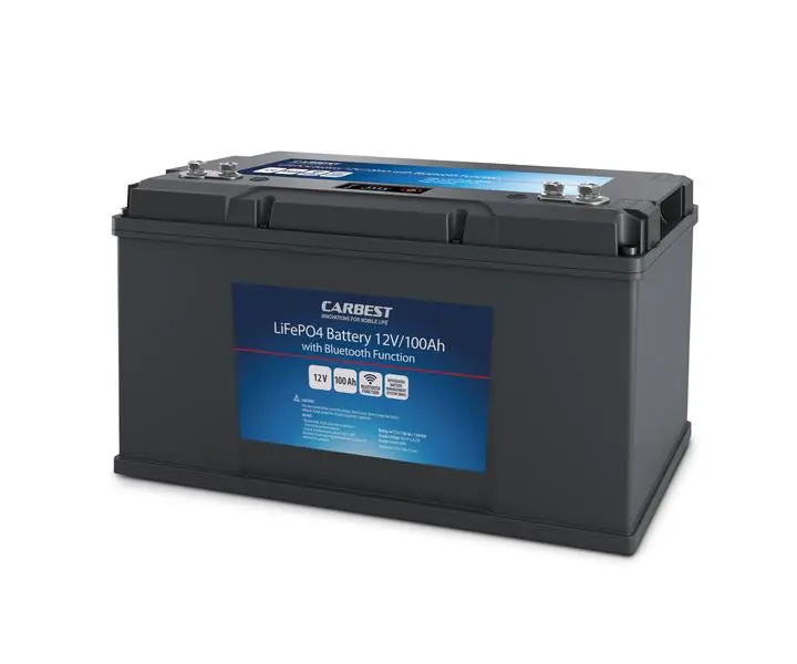 Baterie lithiová LiFePO4 Carbest Li100BT 100 Ah (integrovaná BMS, Bluetooth, LED displej) - Výprodej
