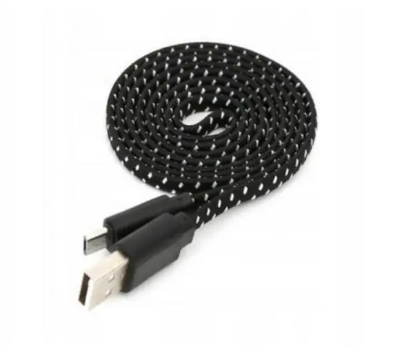 USB kabel Omega 1M USB-Micro černobílý | Vysoká kvalita