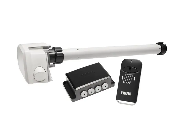 Výprodej - Markýza střešní elektrická Thule Omnistor 9200 6 m, 230 V, Silver / Mystic Grey, výsuv 300 cm