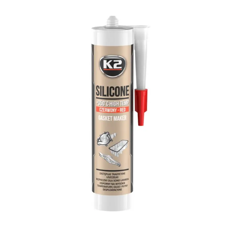 Jen tento týden | Tmel silikonový červený K2 SILICONE do 350 °C, 300g