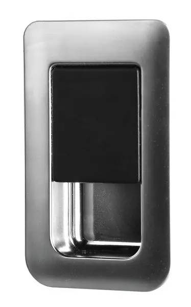 Zámek dveří 36x59mm satin chrom / černá tloušťka dveří 12-18mm SB | K dispozici