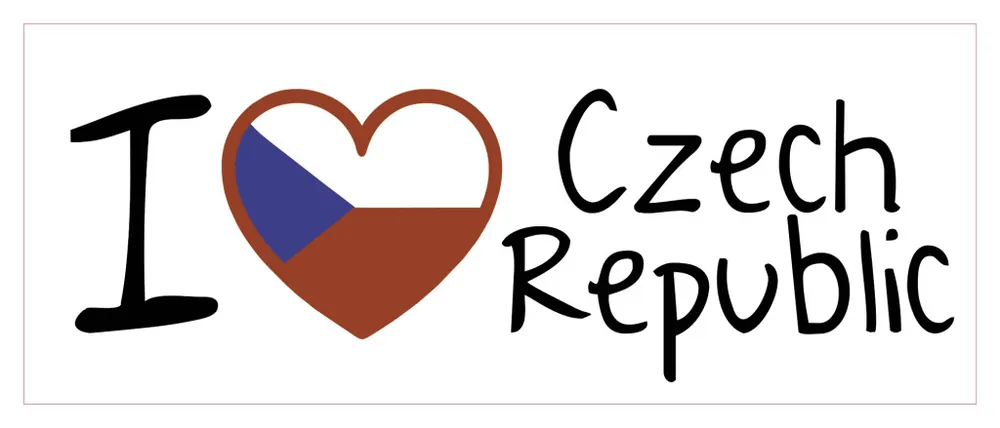 Špičková kvalita - Samolepka Czech-Republic - srdíčko