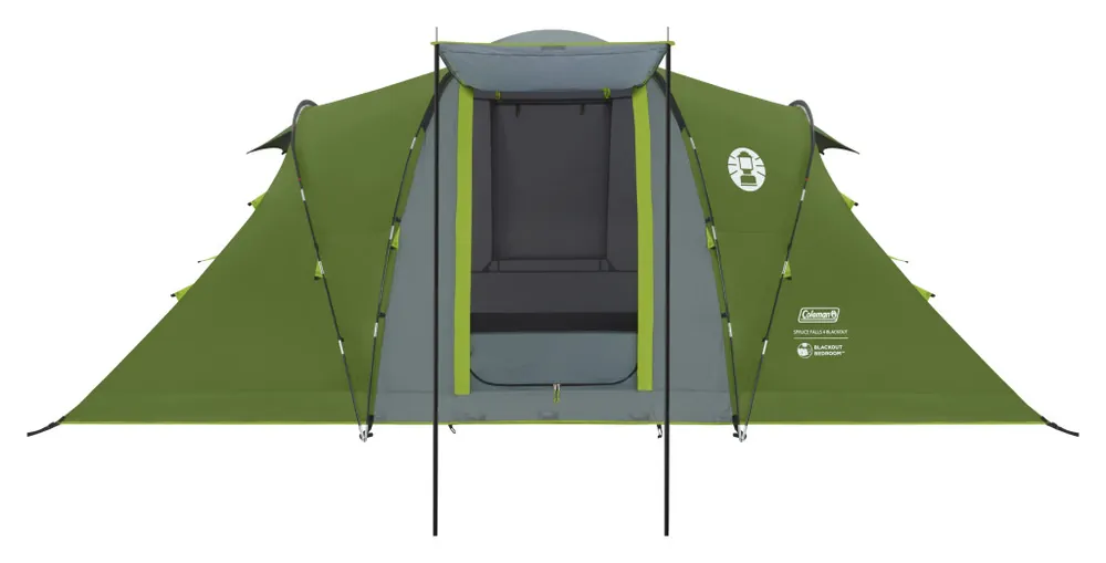 Rychlá expedice - Stan Spruce Falls 4 Blackout pro 4 osoby, výška 205cm Coleman