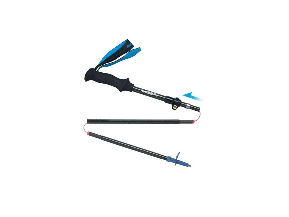 K dispozici | Naturehike karbonová skládací treková hůlka ST07 98-115cm 175g - modrá
